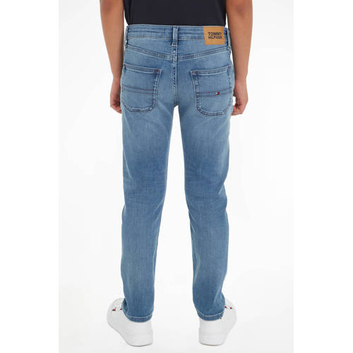 Tommy Hilfiger slim fit jeans medium blue denim Blauw Jongens Stretchkatoen 152