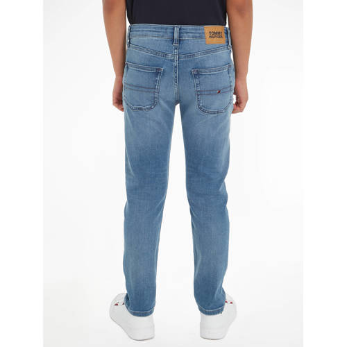 Tommy Hilfiger slim fit jeans medium blue denim Blauw Jongens Stretchkatoen 152