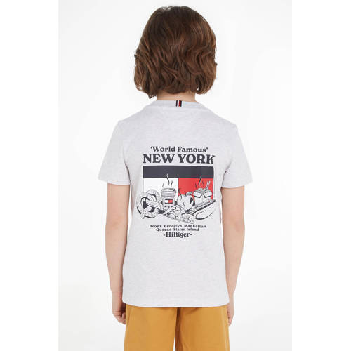 Tommy Hilfiger T-shirt FINEST met logo wit Jongens Katoen Ronde hals Logo 92