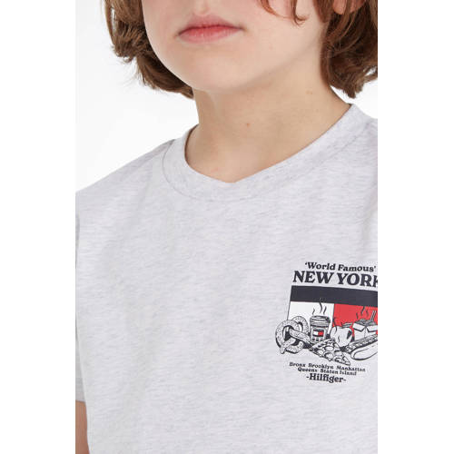 Tommy Hilfiger T-shirt FINEST met logo wit Jongens Katoen Ronde hals Logo 92