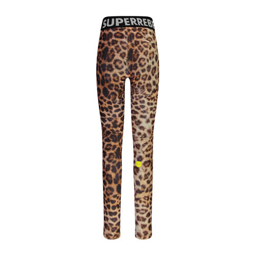 SuperRebel legging bruin panterprint Broek Meisjes Polyester Panterprint 140