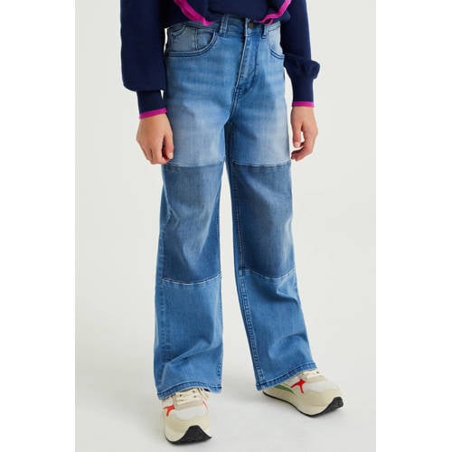 WE Fashion Blue Ridge wide leg jeans fresh blue denim Blauw Meerkleurig 122
