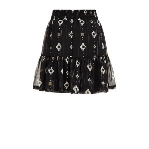 WE Fashion rok met all over print zwart Meisjes Polyester All over print 98 104