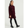 WE Fashion semi-transparante jurk met glitters rood/zwart