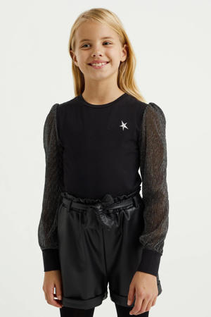  top met mesh zwart