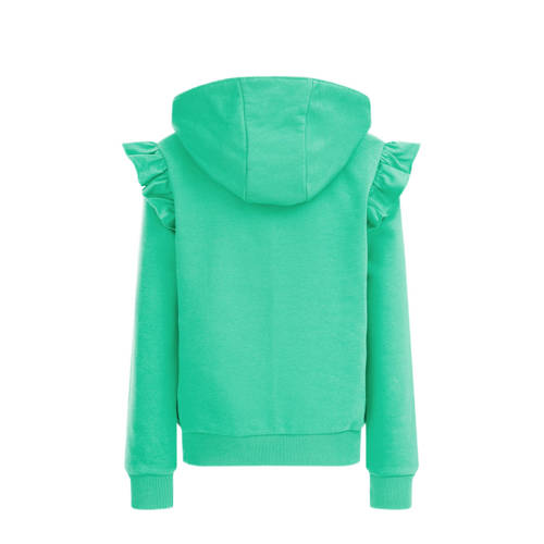 WE Fashion hoodie met ruches groen Sweater 110 116