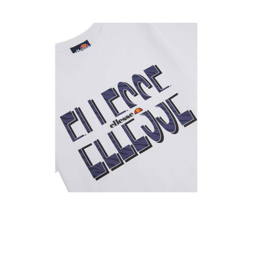 Ellesse T-shirt Tigeria wit Jongens Meisjes Katoen Ronde hals Printopdruk 152-158
