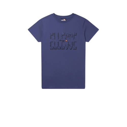 Ellesse T-shirt Tigeria donkerblauw Jongens/Meisjes Katoen Ronde hals Printopdruk - 128-134