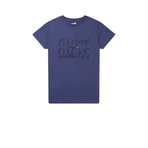 Ellesse T-shirt Tigeria donkerblauw Jongens/Meisjes Katoen Ronde hals Printopdruk