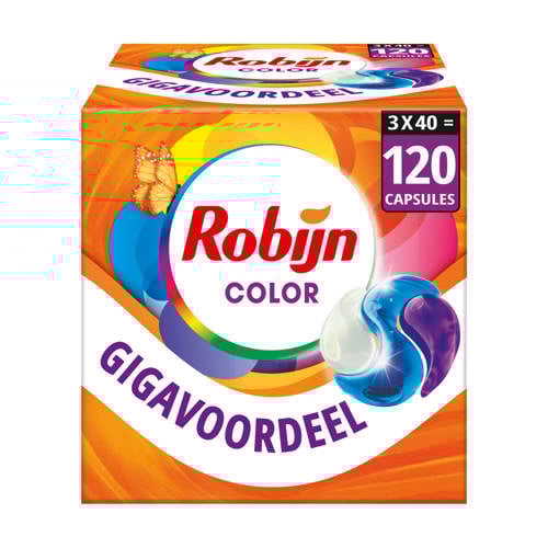 Robijn Classics 3-in-1 wascapsules Color - 3 x 40 wasbeurten - 120 wasbeurten Wasmiddel