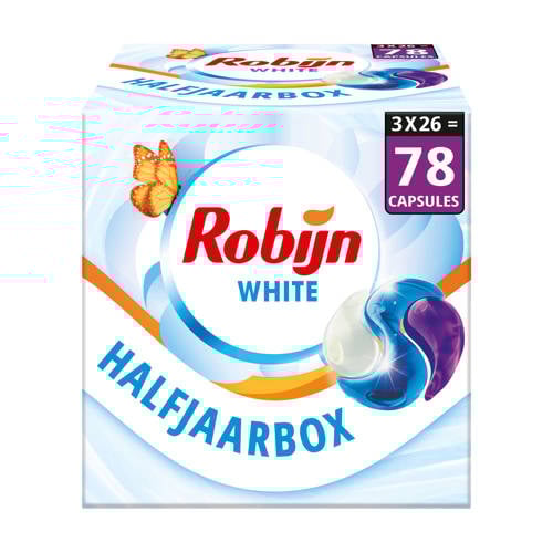 Robijn Classics 3-in-1 wascapsules Stralend Wit - 3 x 26 wasbeurten - 78 wasbeurten Wasmiddel