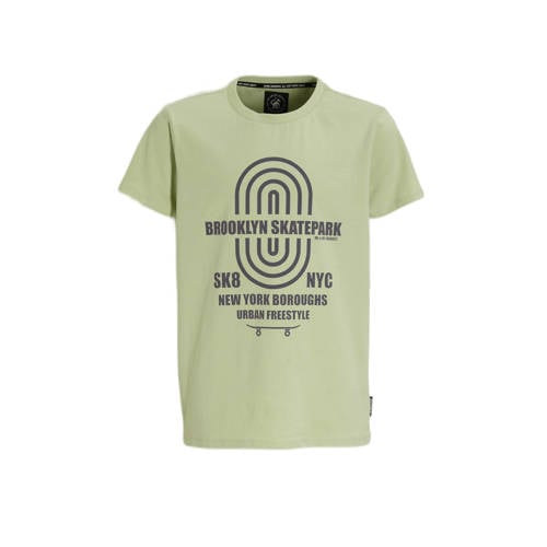 Me & My Monkey T-shirt Pete met printopdruk groen Jongens Katoen Ronde hals - 110/116