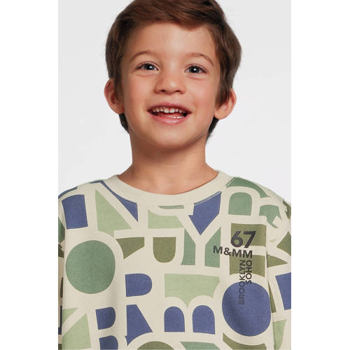 Me & My Monkey sweater Peek blauw Trui Multi Jongens Katoen Ronde hals 110 116