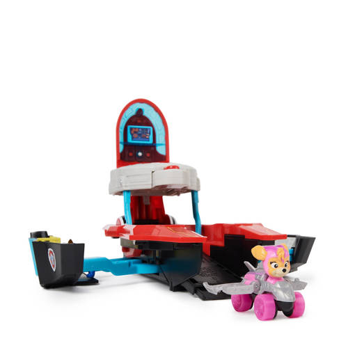 Paw Patrol The Mighty Movie Pup Squad Transformerend Vliegdekschip Hoofdkwartier Auto- speelset