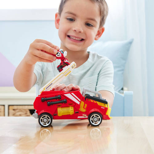Paw Patrol The Mighty Movie Brandweerauto met licht en geluid met Marshall Auto- speelset