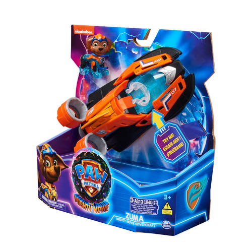 Paw Patrol The Mighty Movie Hovercraft met Zuma-actiefiguur licht en geluid Auto- speelset