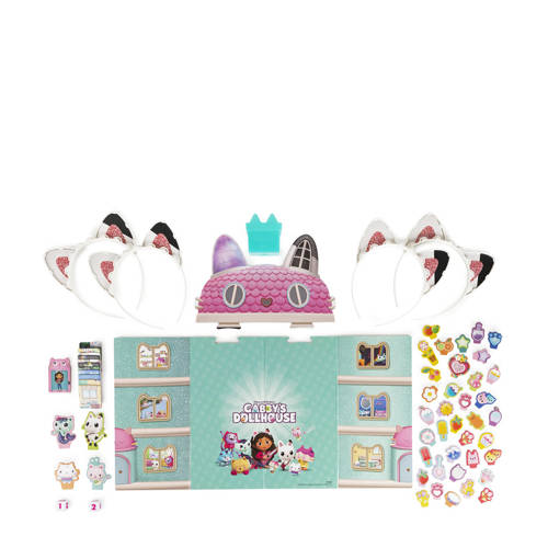 Gabby's Dollhouse Gabby's Poppenhuis Gabby's Bordspel met 4 Kattenoren-haarbanden