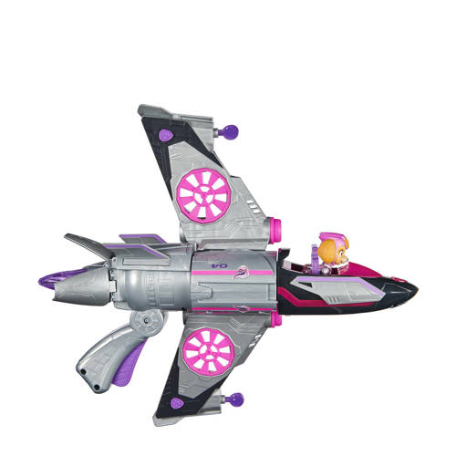 Paw Patrol The Mighty Movie Transformerende Skyes Vliegtuig met licht en geluid Auto- speelset
