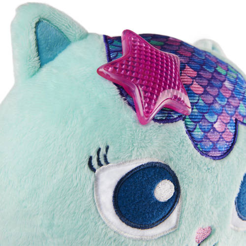 Gabby's Dollhouse gabby's poppenhuis meerminkat met licht en geluid interactieve knuffel Blauw