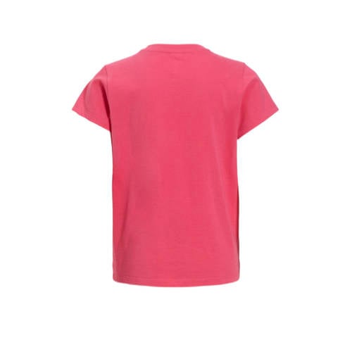 anytime basic T-shirt roze Meisjes Katoen Ronde hals Effen 110 116