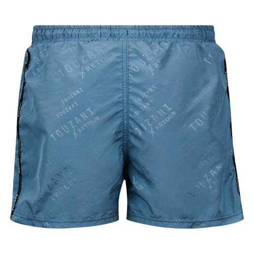 Retour Jeans Retour X Touzani zwemshort Freestyle blauw Jongens Polyester Effen 170 176