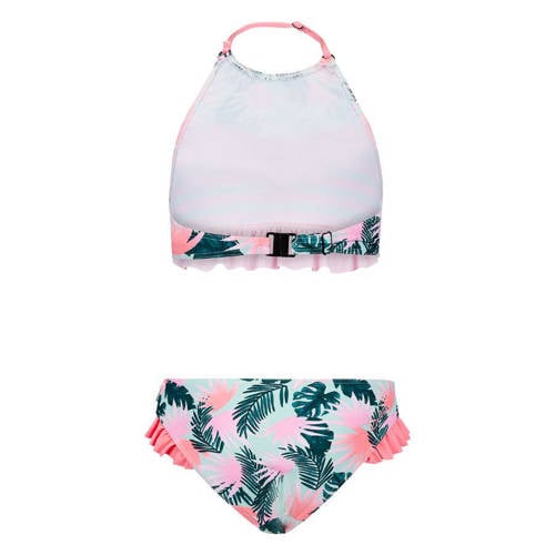 Retour Jeans crop bikini Prisca met ruches roze lichtblauw Meisjes Polyamide 104