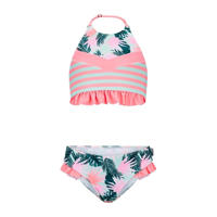 thumbnail: Retour Jeans crop bikini Prisca met ruches roze/lichtblauw