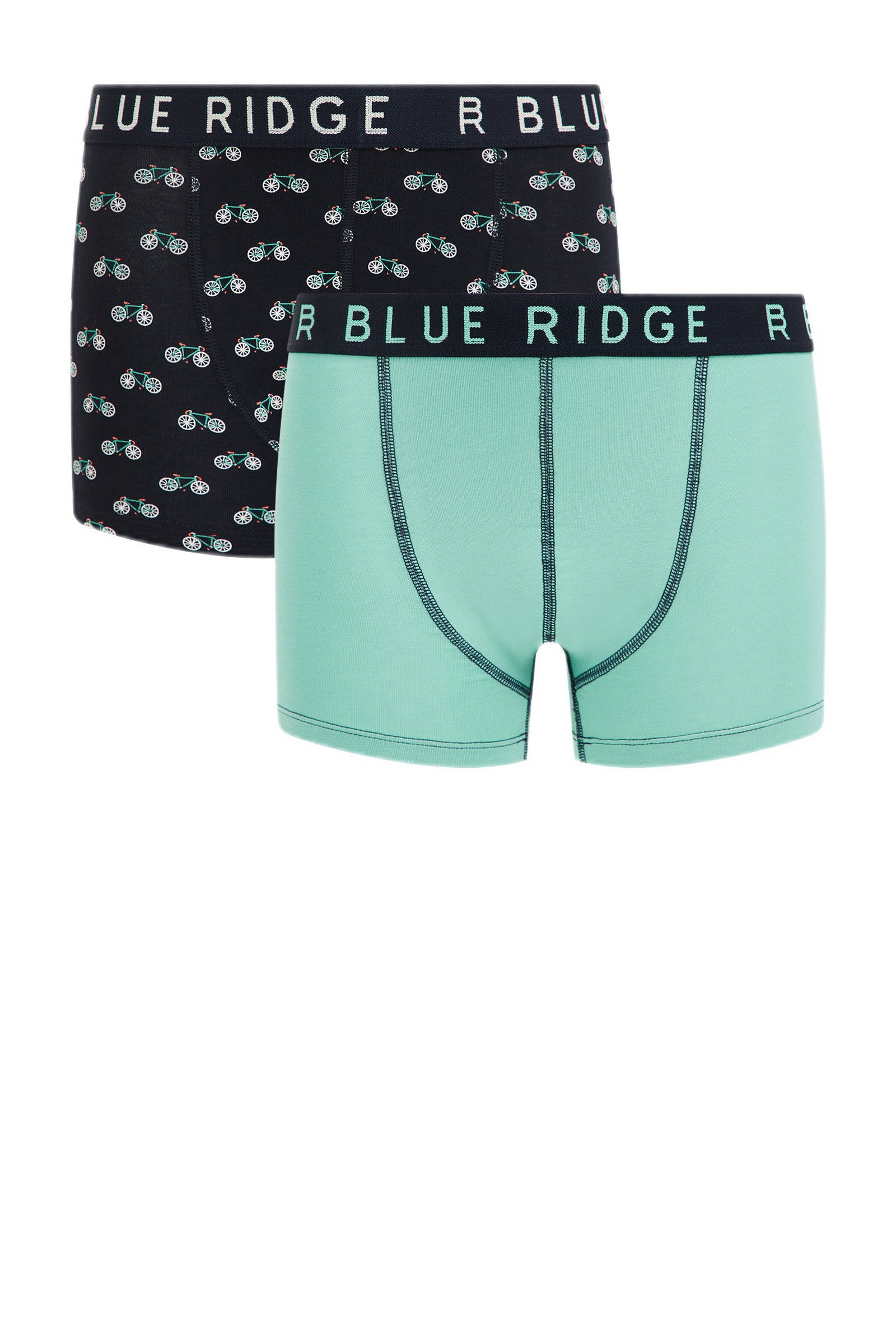 WE Fashion Blue Ridge boxershort set van 2 zwart groen