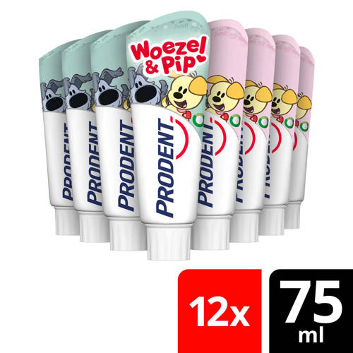 Prodent Kids Woezel & Pip tandpasta 12 x 75 ml | Tandpasta van