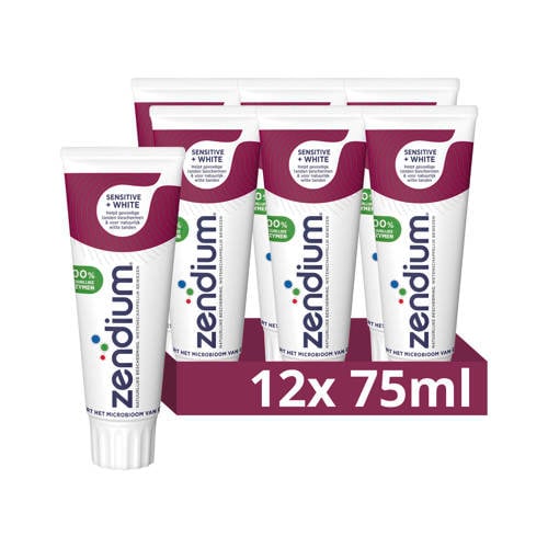 Zendium Sensitive+White tandpasta - 12 x 75 ml | Tandpasta van Zendium afbeelding