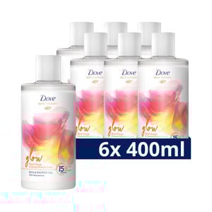 Glow badschuim & douchegel - 6 x 400 ml