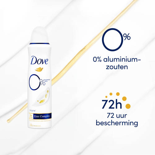 Dove 0% Aluminiumzouten Original deodorant spray 6 x 150 ml