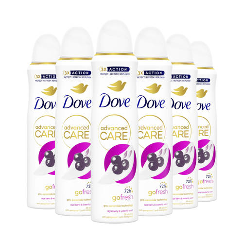 Dove Advanced Care Go Fresh Açai Berry & Waterlily anti-transpirant deodorant spray 6 x 150 ml
