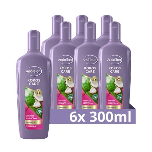 Andrélon Kokos Care shampoo - 6 x 300 ml | Shampoo van Andrélon