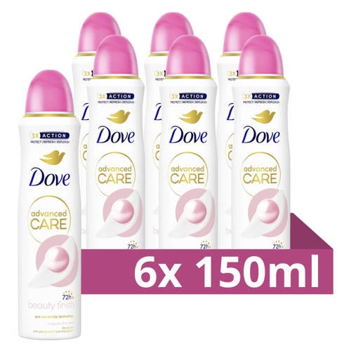 Dove Advanced Care Beauty Finish anti-transpirant deodorant spray - 6 x 150 ml