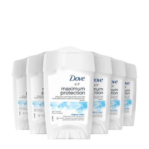 Dove Maximum Protection Original Clean anti-transpirant deodorant stick - 6 x 45 ml