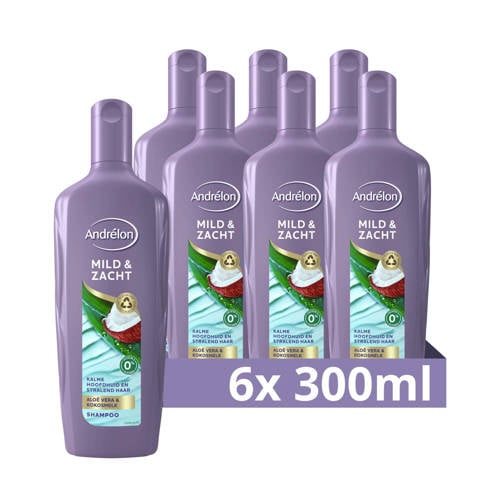 Andrélon Mild & Zacht shampoo - 6 x 300 ml | Shampoo van Andrélon