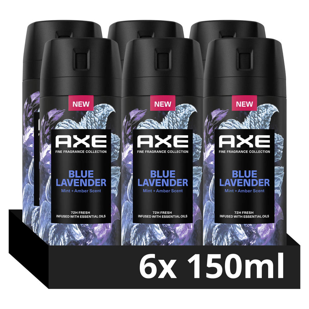 Axe Fine Fragrance Collection Blue Lavender premium deodorant bodyspray - 6 x 150 ml