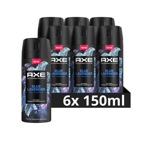 Axe Fine Fragrance Collection Blue Lavender premium deodorant bodyspray - 6 x 150 ml