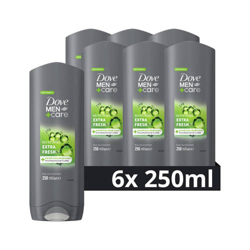 Dove Men+Care Extra Fresh 3-in-1 douchegel - 6 x 250 ml afbeelding