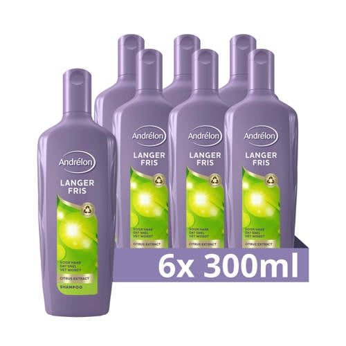Andrélon Langer Fris shampoo - 6 x 300 ml | Shampoo van Andrélon