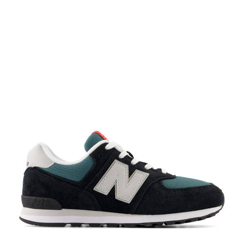 New Balance 574 V1 sneakers zwart/grijsblauw Jongens/Meisjes Suede Meerkleurig