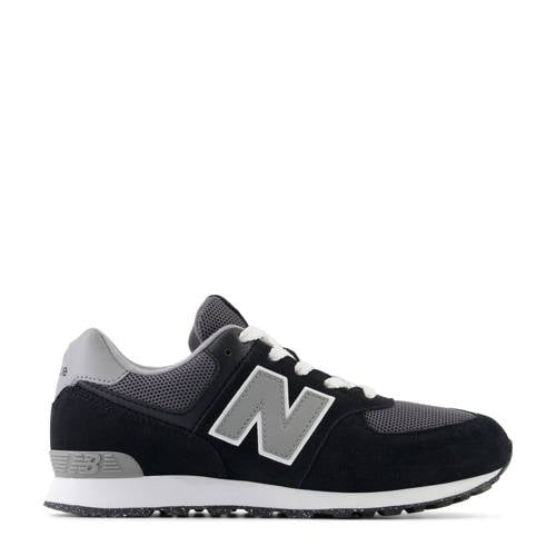 New Balance 574 V1 sneakers zwart/grijs/wit Jongens/Meisjes Suede Meerkleurig
