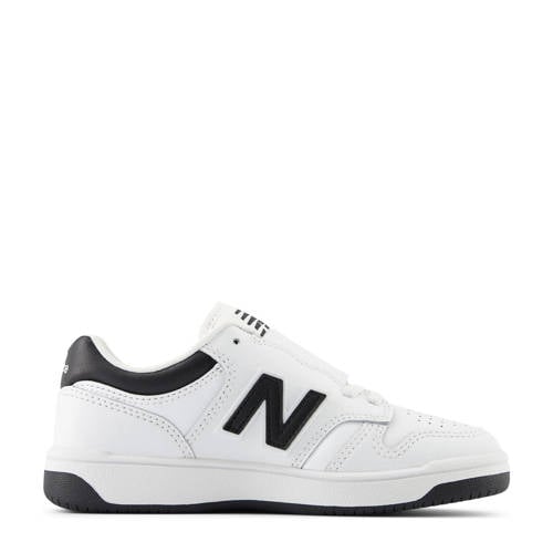 New Balance 480 V1 sneakers wit/zwart Jongens/Meisjes Leer Effen