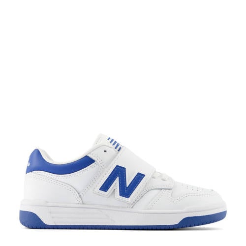 New Balance 480 V1 sneakers wit/kobaltblauw Jongens/Meisjes Leer Effen