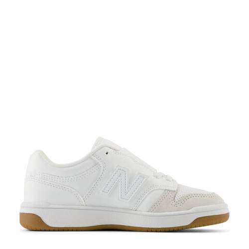 New Balance 480 V1 sneakers wit/beige Jongens/Meisjes Leer Effen