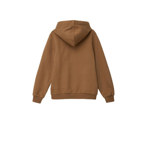 S.Oliver hoodie met printopdruk camel Sweater Bruin Printopdruk 140