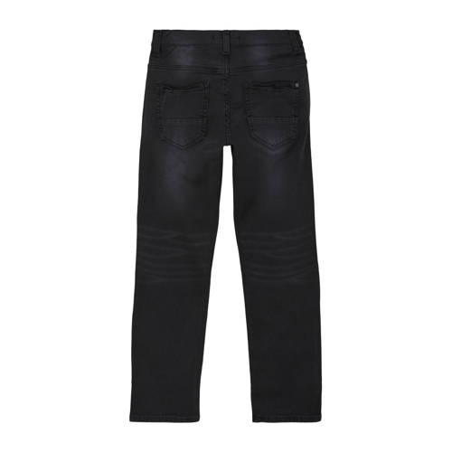 S.Oliver straight fit jeans Pete donkergrijs Jongens Stretchdenim 134