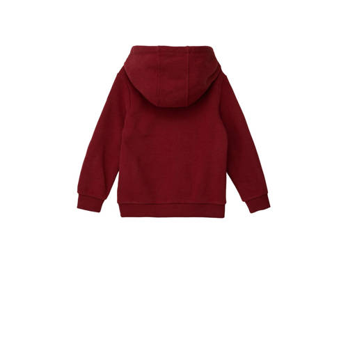 S.Oliver hoodie met printopdruk donkerrood Sweater Printopdruk 104 110