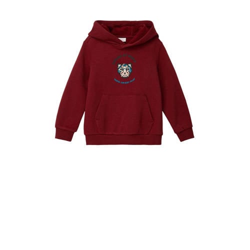 s.Oliver hoodie met printopdruk donkerrood Sweater Printopdruk